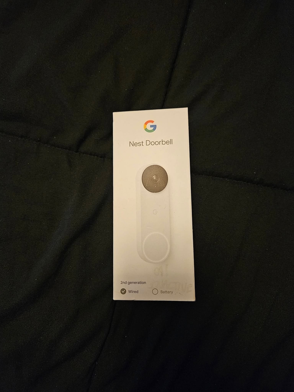 google Nest Doorbell in White with Silver Accent